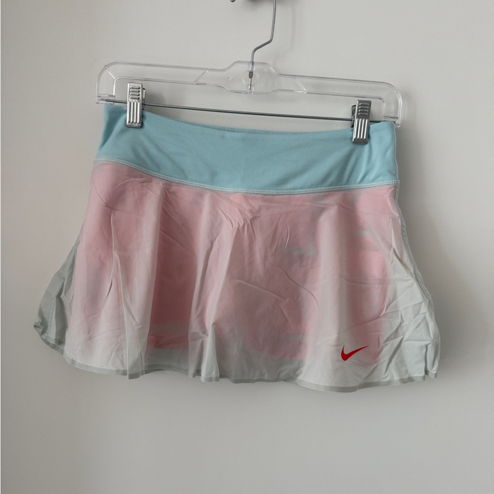 Nike Light Blue Tennis Skirt with Coral Shorts
